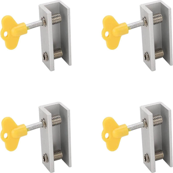 4 Pack Reusable Window Locks Aluminum & Stainless Steel Security Other Window Accessories