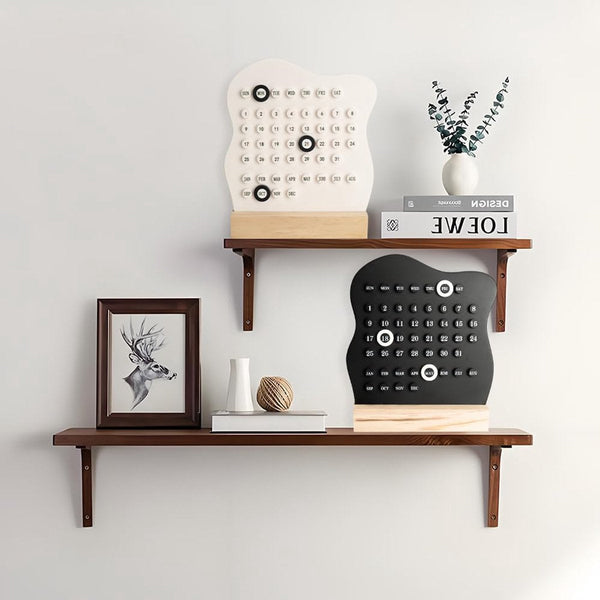Desktop Perpetual Calendar 2026 Reusable Block For The Monthly Modern Ring Date White Calendars (Current)