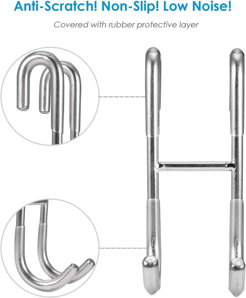 No Drill Shower Door Hooks 2 Pack For Rimless Glass Doors Rubber Scratch Protection Shower Doors