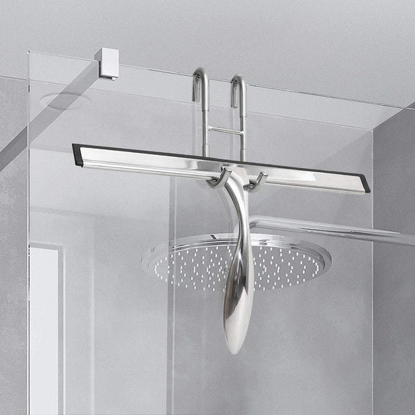 No Drill Shower Door Hooks 2 Pack For Rimless Glass Doors Rubber Scratch Protection Shower Doors