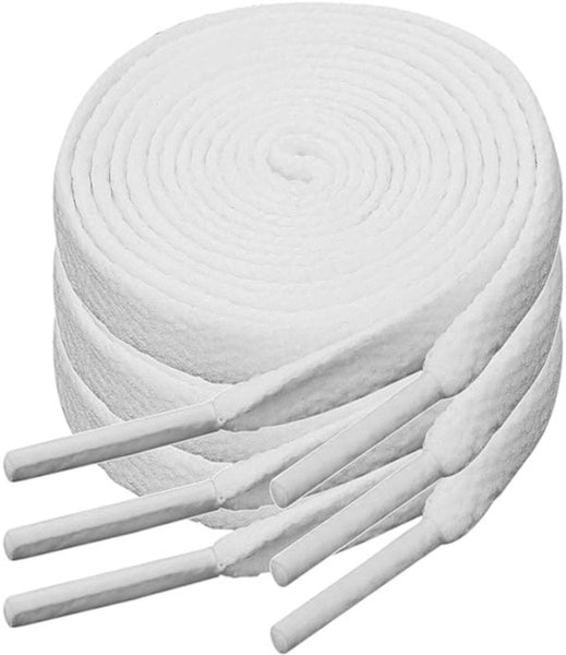 White Flat Laces Suitable For Sports Shoes 120 Cm 3 Pairs Shoe Laces