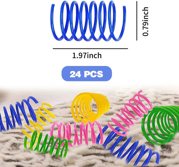 Cat Feather Toys 24 Feathers Pet Novelty Colorful For Cats Cat Toys