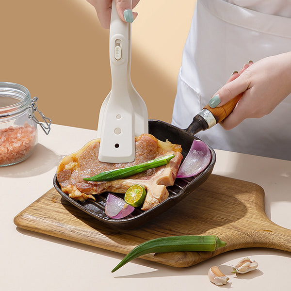 Kitchen Utensils Spatula Food Tongs Heat Resistant Multifunctional Fire Design Suitable For Grilling Frying Cooking And Serving Spatulas