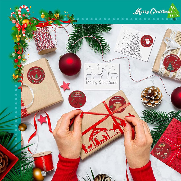 Christmas 2 Rolls Approx. 1000 Cartoon For Gifts & Crafts Stickers