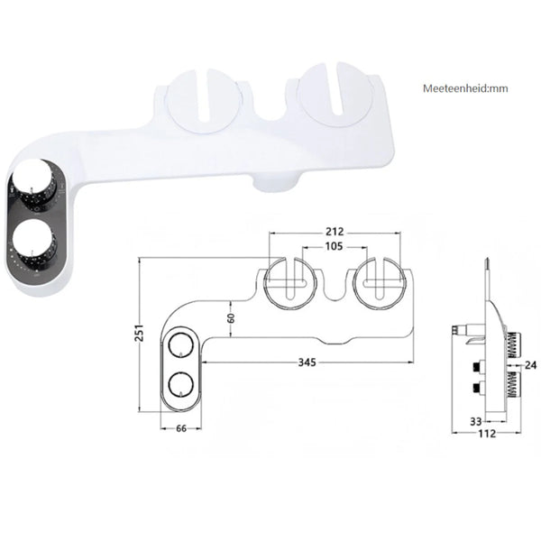 Smart Bidet Toilet Seat Attachment Self Cleaning Dual Spray Heads Bidets