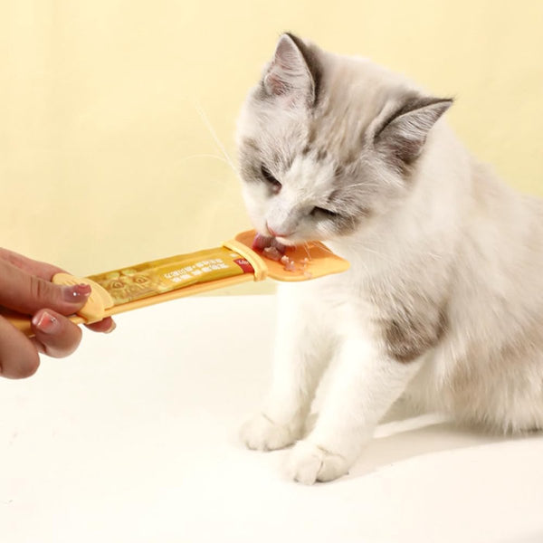 Cat Food Squeeze Spoon Wet & Treat Feeder Set Of 3 Dishes Feeders & Fountains