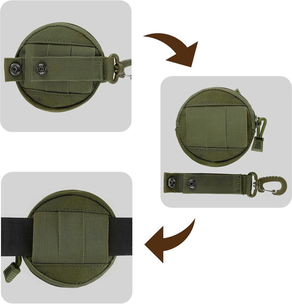 Set Of 2 Green Compact Accessory Organizer Wallets For Travel & Daily Use Travel Wallets