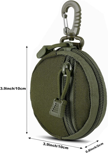 Set Of 2 Green Compact Accessory Organizer Wallets For Travel & Daily Use Travel Wallets