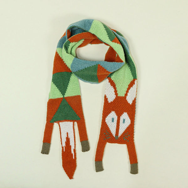 Cute Fox Scarf For Women Warm Knitted Winter 140Cm Stylish Gift Scarves & Wraps