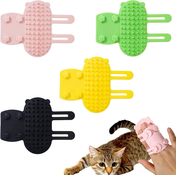 Set Of 4 Scratching Post Comb Made Silicone Reduces Flying Hair And Itching Excellent Gift For Lovers Give Their Beloved Pets. Cat Toys