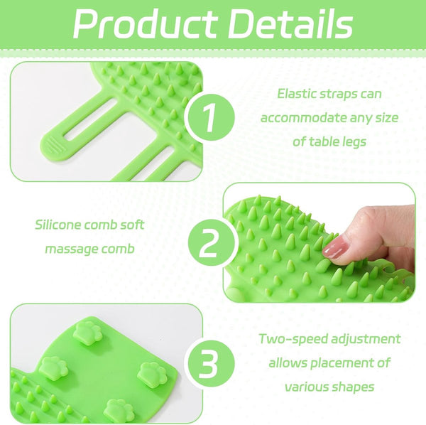 Set Of 4 Scratching Post Comb Made Silicone Reduces Flying Hair And Itching Excellent Gift For Lovers Give Their Beloved Pets. Cat Toys