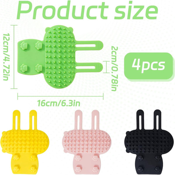 Set Of 4 Scratching Post Comb Made Silicone Reduces Flying Hair And Itching Excellent Gift For Lovers Give Their Beloved Pets. Cat Toys