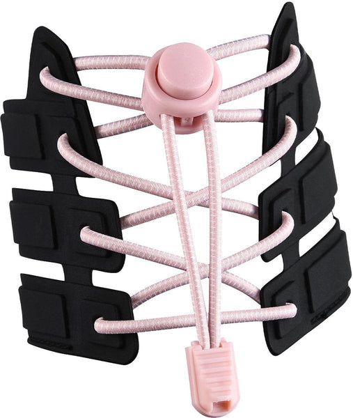 120Cm Elastic No Tie Shoelaces For Sneakers Quick Release Buckle Light Pink Shoe Laces
