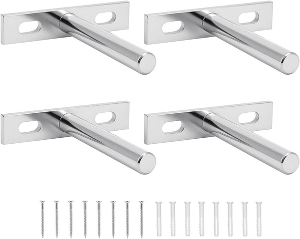 Floating Shelf Brackets Pack Of 4 75Mm (3 Inch) Heavy Duty Concealed Includes Mounting Screws For Supporting Wall Display Cases And Furniture Shelves