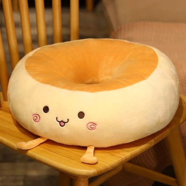 Cute Cartoon Donut Seat Cushion Soft Decorative Chair Pillow 38X38x14cm (Stick Out Tongue Style) Cushions & Decorative Pillows