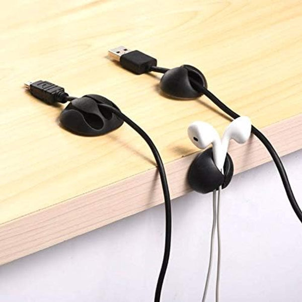 10 Piece Desk Cable Management Set Multifunctional Clamps Organizer For Tv Pc Laptop Home Office (White) Cable Ties & Organisers