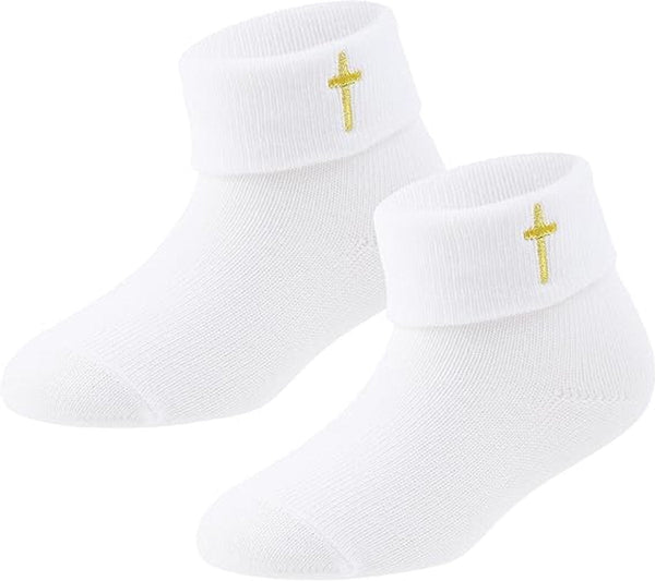 1 Pair Of Baby Socks White Cotton Suitable For Both Boys And Girls Babies From 0 12 Months Baby Socks & Tights