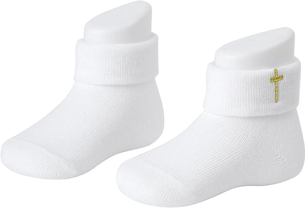 1 Pair Of Baby Socks White Cotton Suitable For Both Boys And Girls Babies From 0 12 Months Baby Socks & Tights