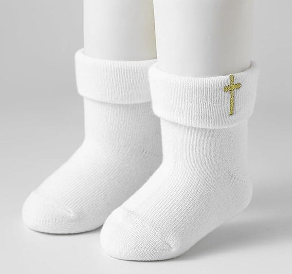 1 Pair Of Baby Socks White Cotton Suitable For Both Boys And Girls Babies From 0 12 Months Baby Socks & Tights