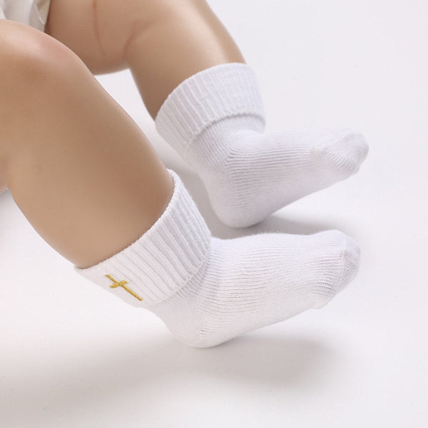 1 Pair Of Baby Socks White Cotton Suitable For Both Boys And Girls Babies From 0 12 Months Baby Socks & Tights