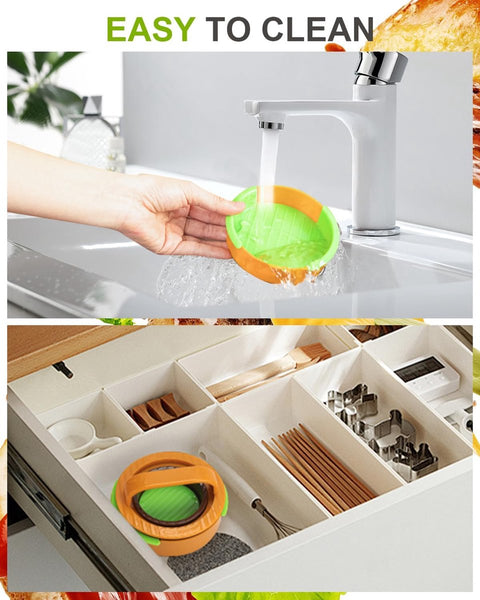 3 In 1 Non Stick Hamburger Patty Maker For Sliders And Stuffed Burgers Orange Hamburger & Meatball Makers