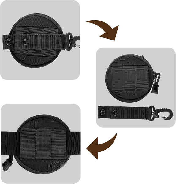 2 Pack Black Accessory Organizer Bag Compact Wallet For Travel & Sports Storage Bags