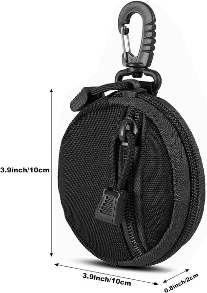 2 Pack Black Accessory Organizer Bag Compact Wallet For Travel & Sports Storage Bags