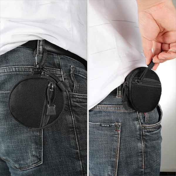 2 Pack Black Accessory Organizer Bag Compact Wallet For Travel & Sports Storage Bags
