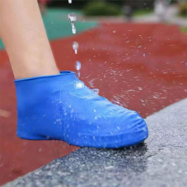 Overshoes 1 Pair Waterproof Silicone Reusable Non Slip Suitable For Outdoor Activities (Blue Size L) Water Shoes