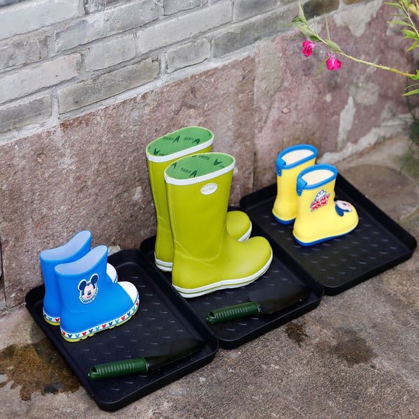 3 Piece Universal Tray Multifunctional Plastic Rectangular Black Trays