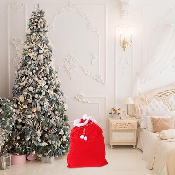 Santa Claus Extra Large Red Christmas Wrapping For Storing Holiday Gifts Sweets And Surprises Gift Bags