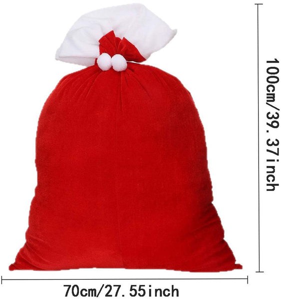 Santa Claus Extra Large Red Christmas Wrapping For Storing Holiday Gifts Sweets And Surprises Gift Bags