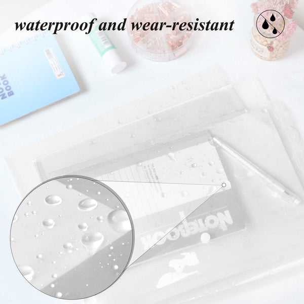 Waterproof Folder Plastic Envelope 12 Pack Transparent A4 Letterhead Size With Snap Closure Suitable For Schools And Offices School Supplies