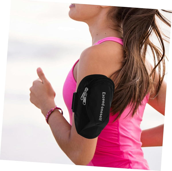 Running Armband Phone Holder Reflective Sports Accessories For Camping Hiking (Black) Armbands
