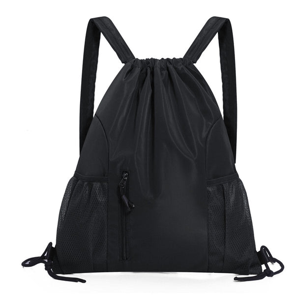 One Piece Backpack Drawstring Large Capacity Lightweight Separate Wet And Dry Compartments Sports Suitable For Travel Fitness Black Backpacks & Bags