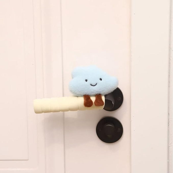 Cute Cloud Door Handle Covers Set Of 2 Blue Other Home Décor