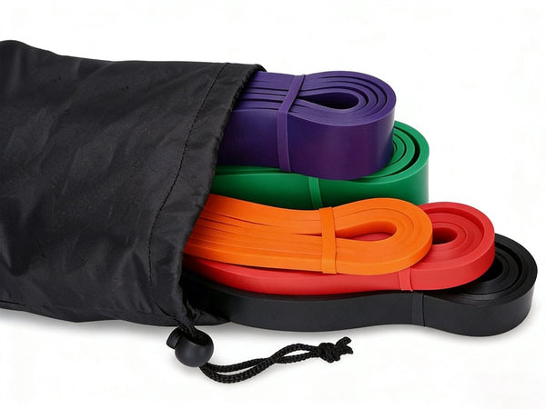 5 Piece Resistance Bands Set With Carrying Bag For Fitness & Exercise Resistance Trainers
