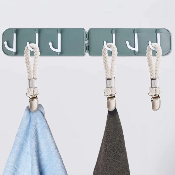 Set Of 4 Woven Cotton Ring Metal Towel Clips Hanging And Storage Suitable For Home Bedroom Bathroom Multifunctional Towel Racks