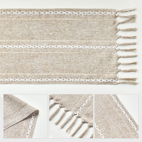 Christmas Table Runner Washable Cotton Blend 33X220cm Seasonal Decorations