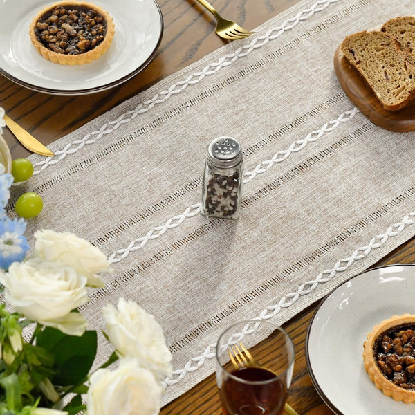 Christmas Table Runner Washable Cotton Blend 33X220cm Seasonal Decorations