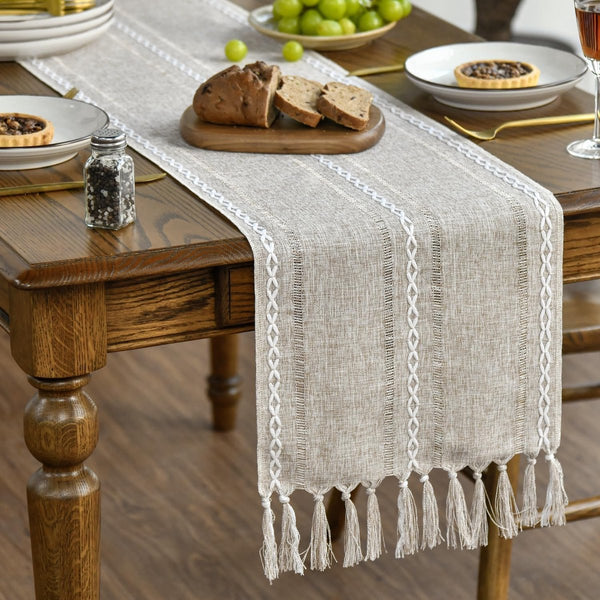 Christmas Table Runner Washable Cotton Blend 33X220cm Seasonal Decorations