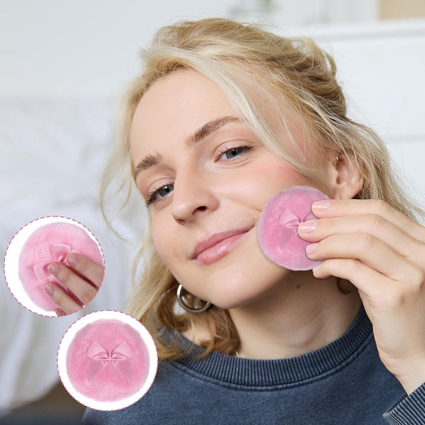 Powder Puff 2 Pieces 8.9 Cm Make Up Sponges Soft Washable And Reusable For Wet Dry Application Sponges Applicators & Cotton