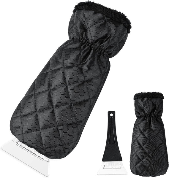 Car Ice Scraper & Snow Shovel With Antifreeze Gloves For Windshield Defrosting Ice Scrapers & Snow Brushes