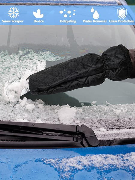 Car Ice Scraper & Snow Shovel With Antifreeze Gloves For Windshield Defrosting Ice Scrapers & Snow Brushes