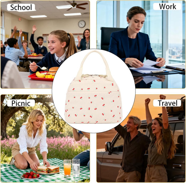 Cooler Bags Lunch Handle Strap Insulated Picnic 25.5*21*17Cm Suitable For Work Office Travel And Picnicsipinki Picnic Baskets & Backpacks