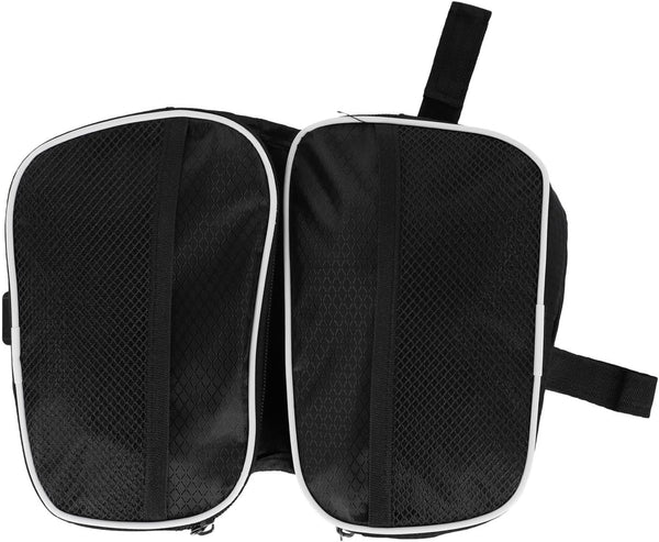 Waterproof Bicycle Handlebar Bag Set 2 Pack Frame Top Tube Cycling Storage Bags Black Handlebars