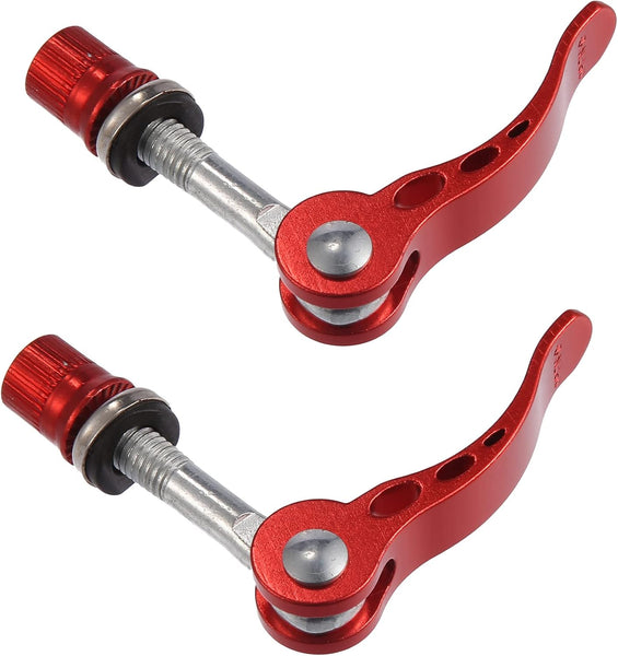 2Pcs M6*65Mm Aluminium Alloy Bicycle Seat Post Quick Release Pin Seatpost Skewer Bolt Red Seatposts