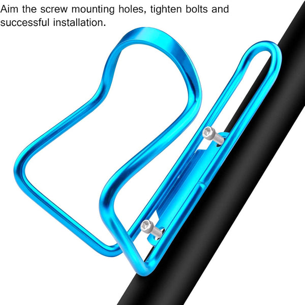 1 Pack Lightweight Aluminum Water Bottle Cage For Outdoor Activities (Blue) Bicycle Accessories Water Bottle Cages