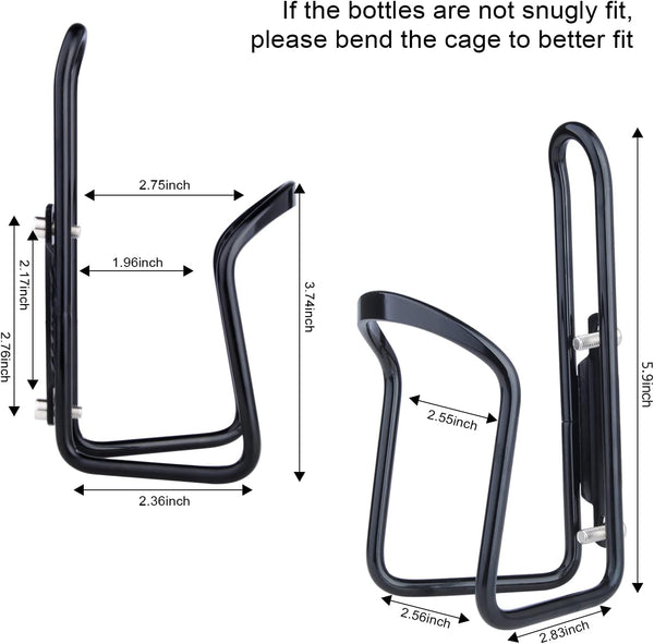 1Pack Lightweight Aluminum Alloy Cycling Bicycle Water Bottle Cage Holder Bracket For Outdoor Activities (Black) Bike Accessories Water Bottle Cages