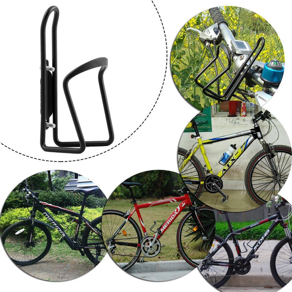 1Pack Lightweight Aluminum Alloy Cycling Bicycle Water Bottle Cage Holder Bracket For Outdoor Activities (Black) Bike Accessories Water Bottle Cages